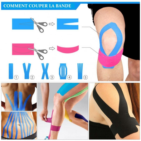  Rouleau Rose Bande de Taping Tape Strapping Sport Kinésiologique