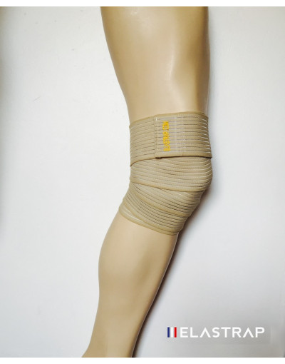 Bandage élastique respirant avec bande Velcro pour le genou Emo